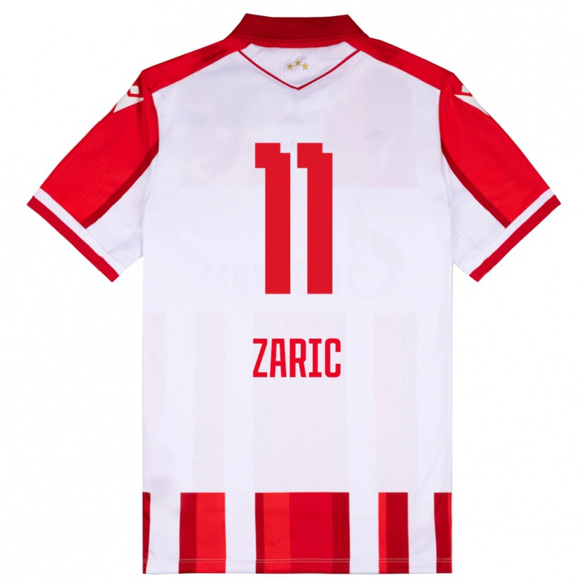 Danxen Homme Maillot Luka Zaric #11 Rouge Blanc Tenues Domicile 2025/26 T-Shirt