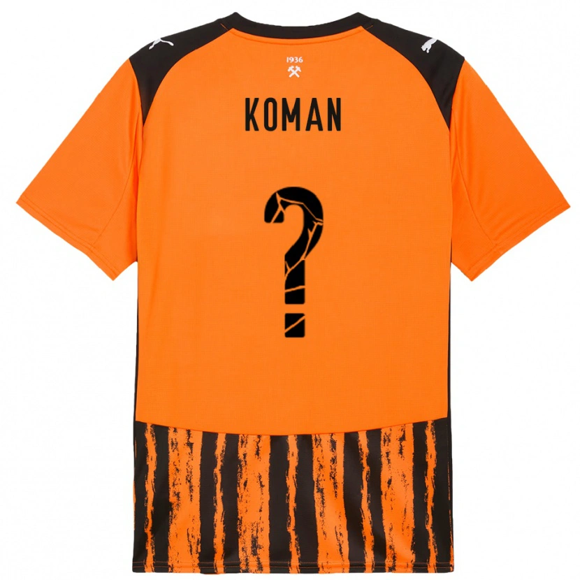 Danxen Homme Maillot Semen Koman #0 Orange Noir Tenues Domicile 2025/26 T-Shirt