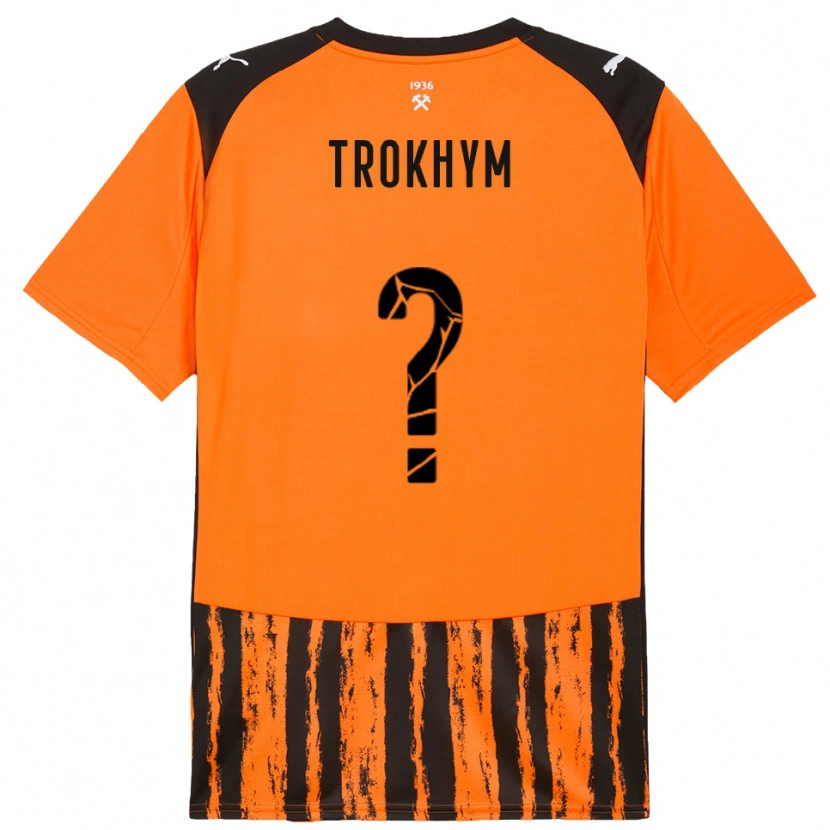Danxen Homme Maillot Arseniy-Tymofiy Trokhym #0 Orange Noir Tenues Domicile 2025/26 T-Shirt