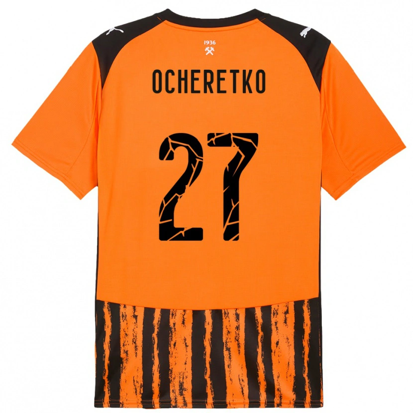 Danxen Homme Maillot Oleg Ocheretko #27 Orange Noir Tenues Domicile 2025/26 T-Shirt
