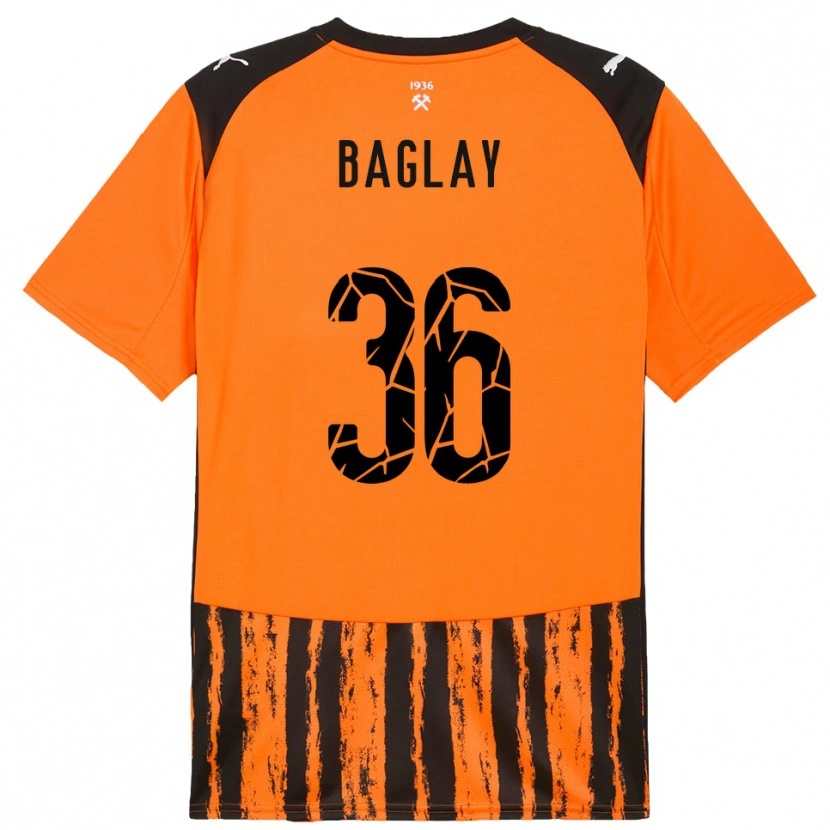 Danxen Homme Maillot Rostyslav Baglay #36 Orange Noir Tenues Domicile 2025/26 T-Shirt