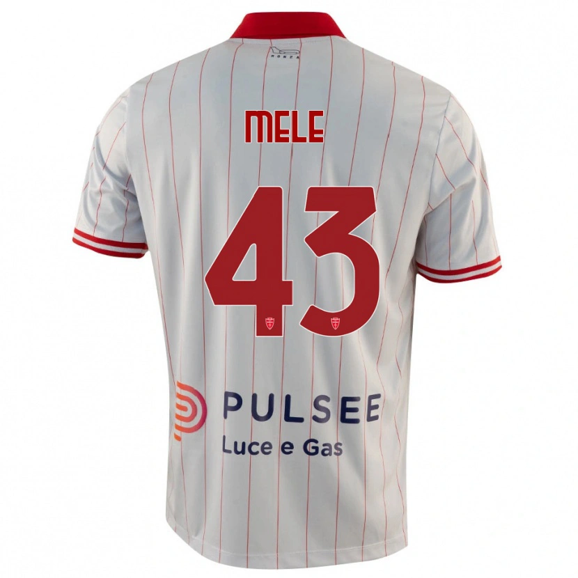 Danxen Homme Maillot Fabio Mele #43 Blanc Rouge Bleu Tenues Extérieur 2025/26 T-Shirt