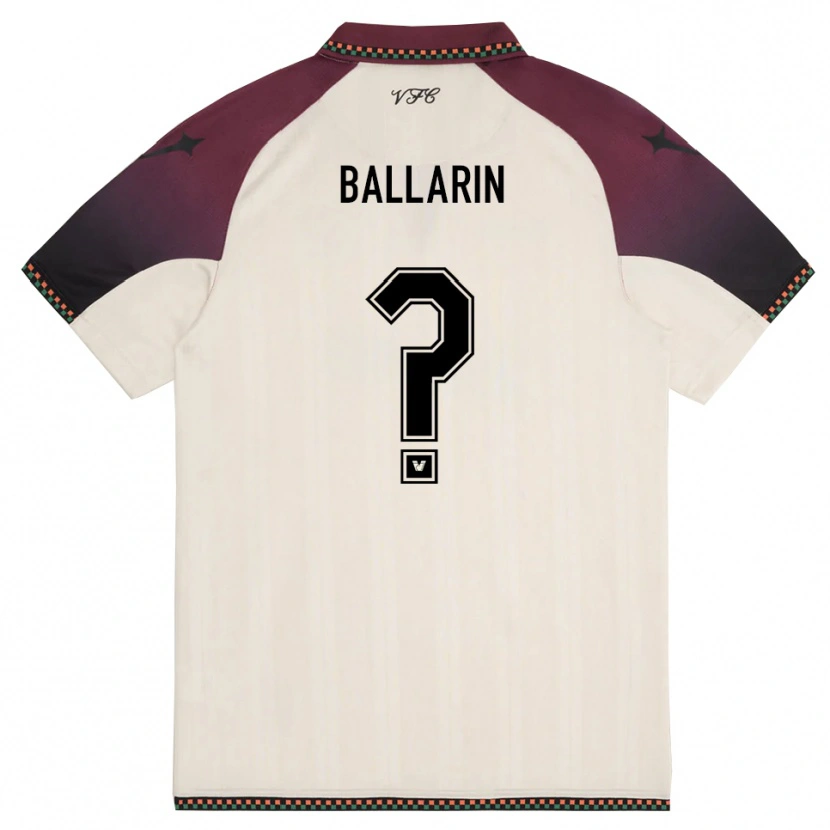 Danxen Homme Maillot Francesco Ballarin #0 Crème Bordeaux Tenues Extérieur 2025/26 T-Shirt