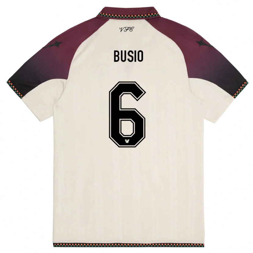 Danxen Homme Maillot Gianluca Busio #6 Crème Bordeaux Tenues Extérieur 2025/26 T-Shirt
