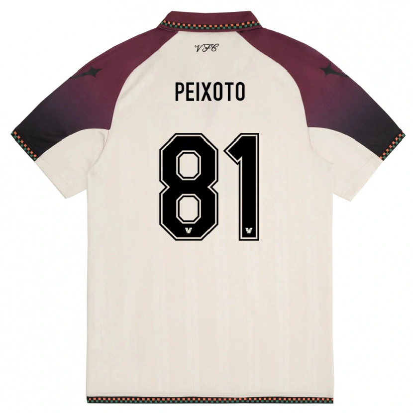 Danxen Homme Maillot Afonso Peixoto #81 Crème Bordeaux Tenues Extérieur 2025/26 T-Shirt