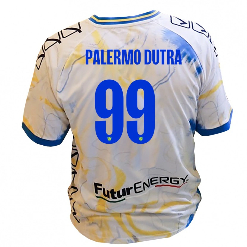 Danxen Homme Maillot Ryduan Palermo Dutra #99 Blanc Jaune Bleu Tenues Extérieur 2025/26 T-Shirt