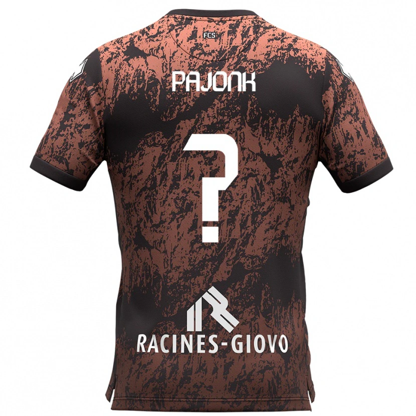 Danxen Homme Maillot Max Pajonk #0 Marron Noir Tenues Extérieur 2025/26 T-Shirt