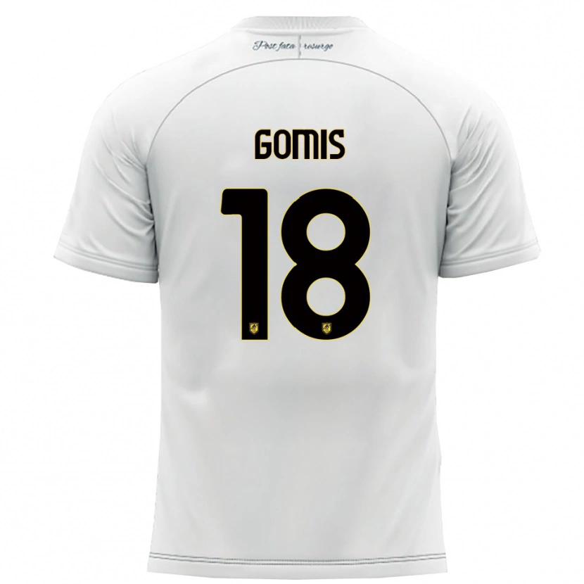 Danxen Homme Maillot Francis Gomis #18 Blanc Jaune Tenues Extérieur 2025/26 T-Shirt