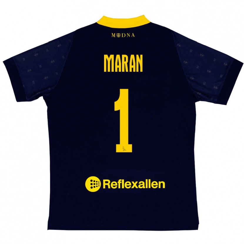 Danxen Homme Maillot Andrea Maran #1 Marine Jaune Tenues Extérieur 2025/26 T-Shirt