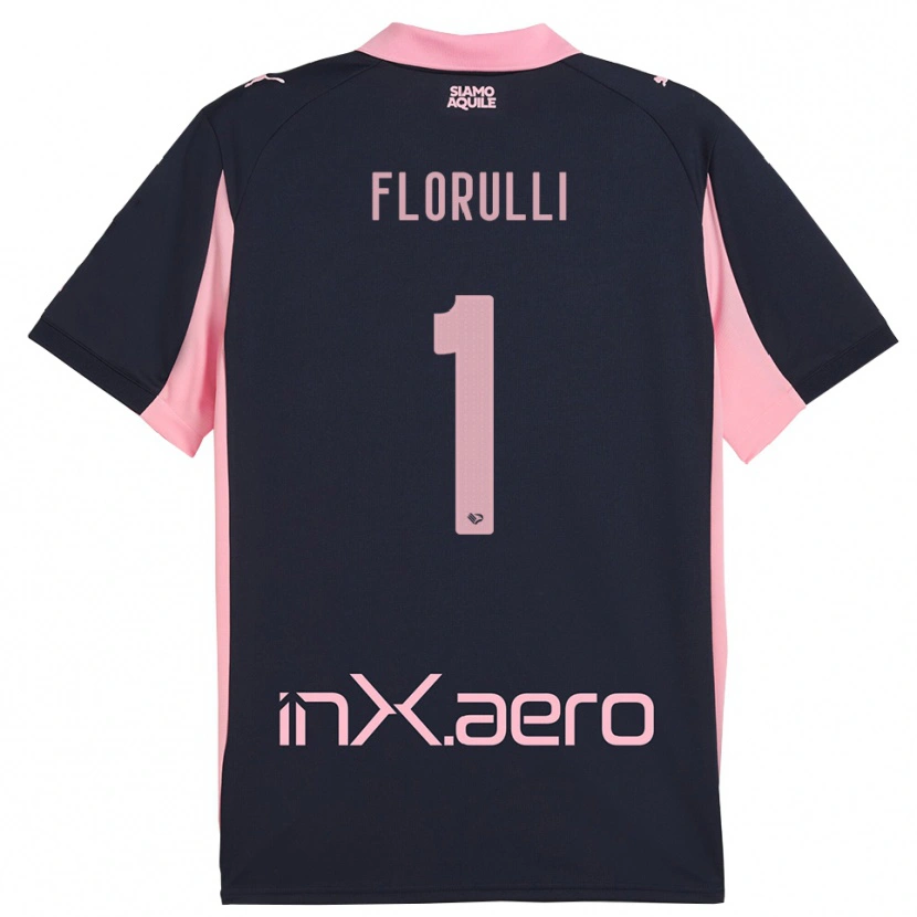 Danxen Homme Maillot Gerlando Florulli #1 Marine Rose Tenues Extérieur 2025/26 T-Shirt
