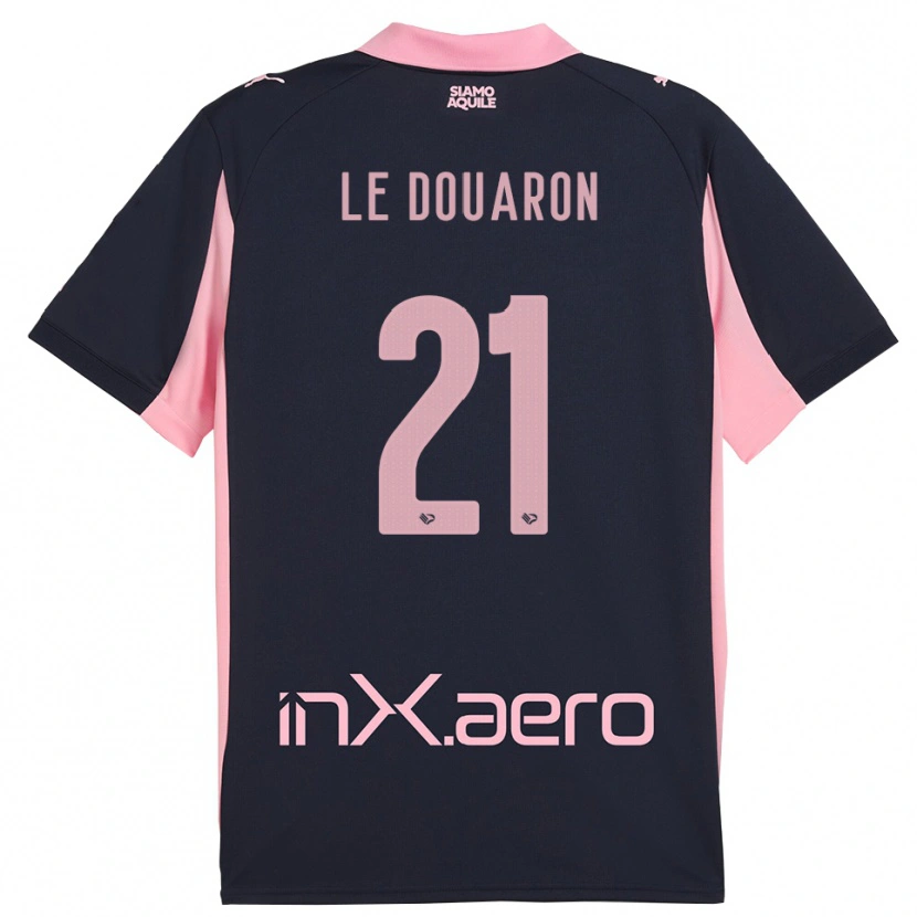 Danxen Homme Maillot Jérémy Le Douaron #21 Marine Rose Tenues Extérieur 2025/26 T-Shirt