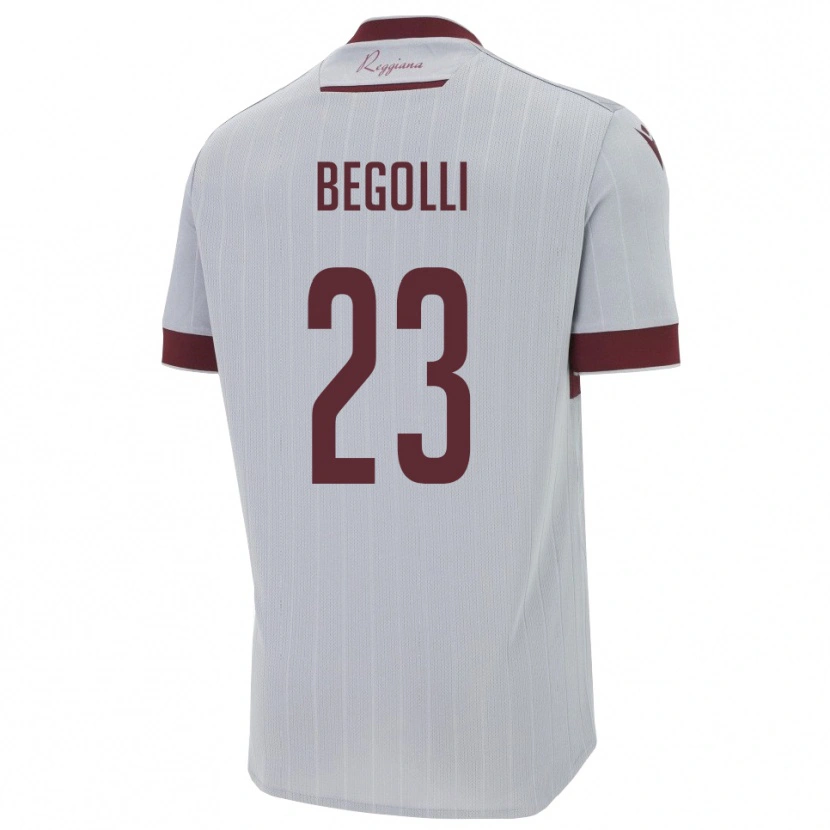 Danxen Homme Maillot Leo Begolli #23 Bourgogne Blanc Tenues Extérieur 2025/26 T-Shirt