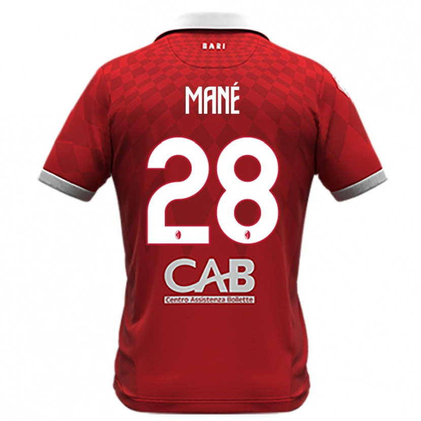 Danxen Homme Maillot Moussa Mané #28 Rouge Blanc Tenues Extérieur 2025/26 T-Shirt