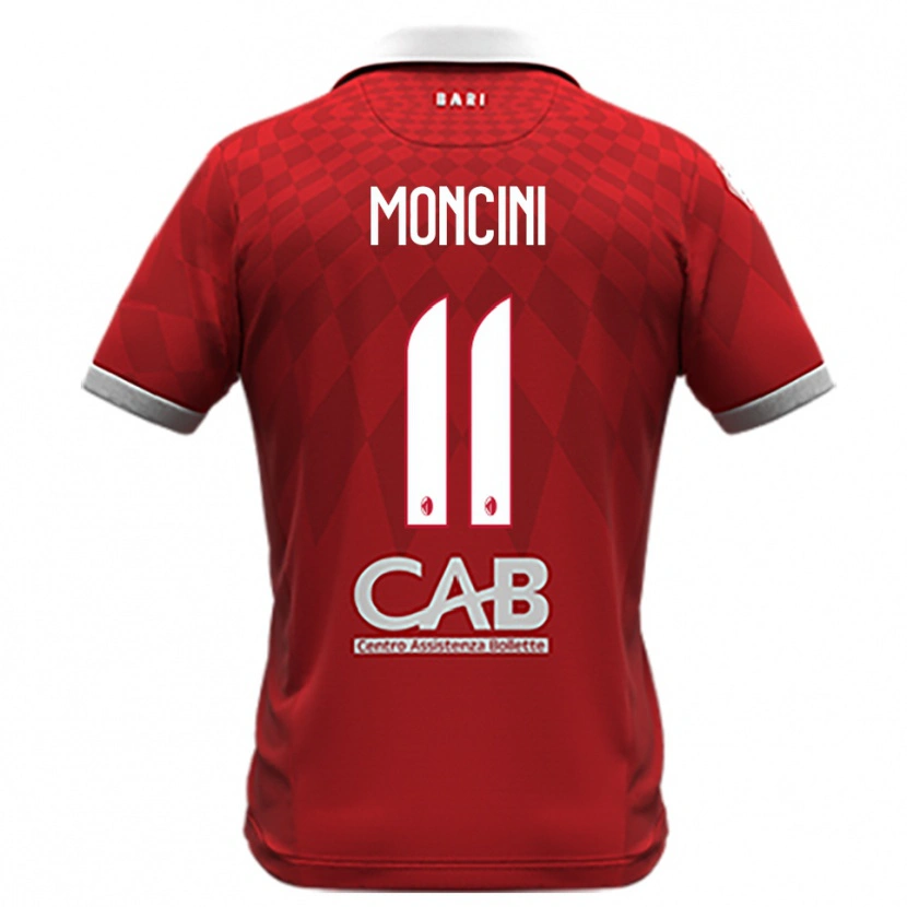 Danxen Homme Maillot Gabriele Moncini #11 Rouge Blanc Tenues Extérieur 2025/26 T-Shirt