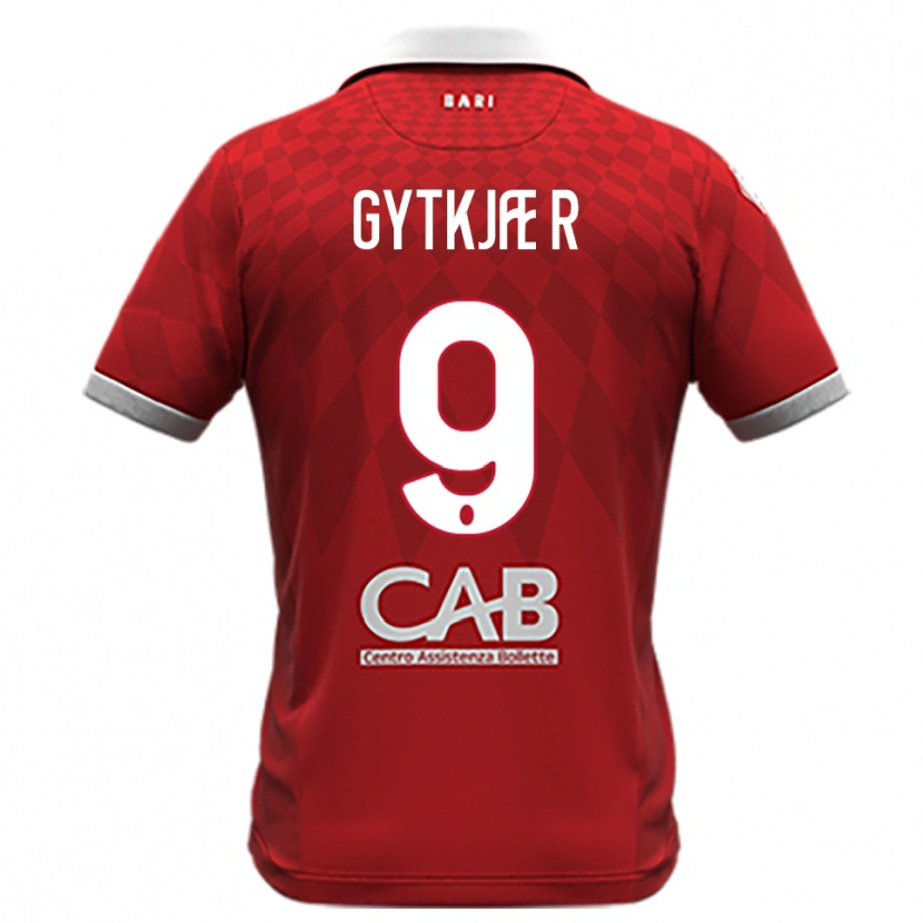 Danxen Homme Maillot Christian Gytkjær #9 Rouge Blanc Tenues Extérieur 2025/26 T-Shirt