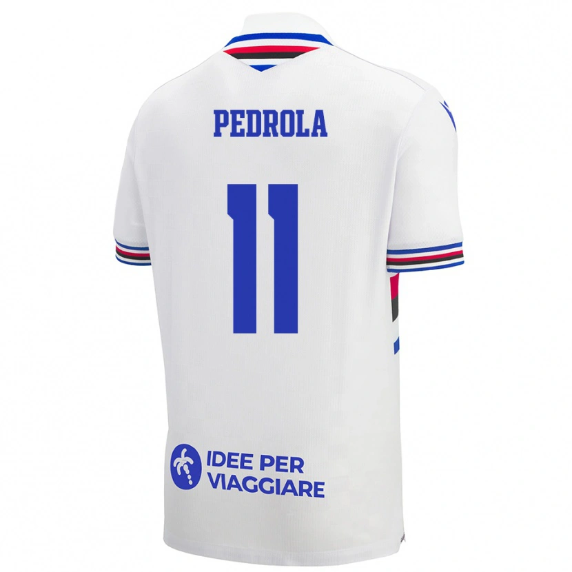 Danxen Homme Maillot Estanis Pedrola #11 Blanc Bleu Rouge Tenues Extérieur 2025/26 T-Shirt