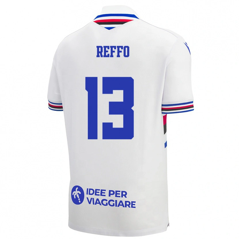 Danxen Homme Maillot Mario Reffo #13 Blanc Bleu Rouge Tenues Extérieur 2025/26 T-Shirt