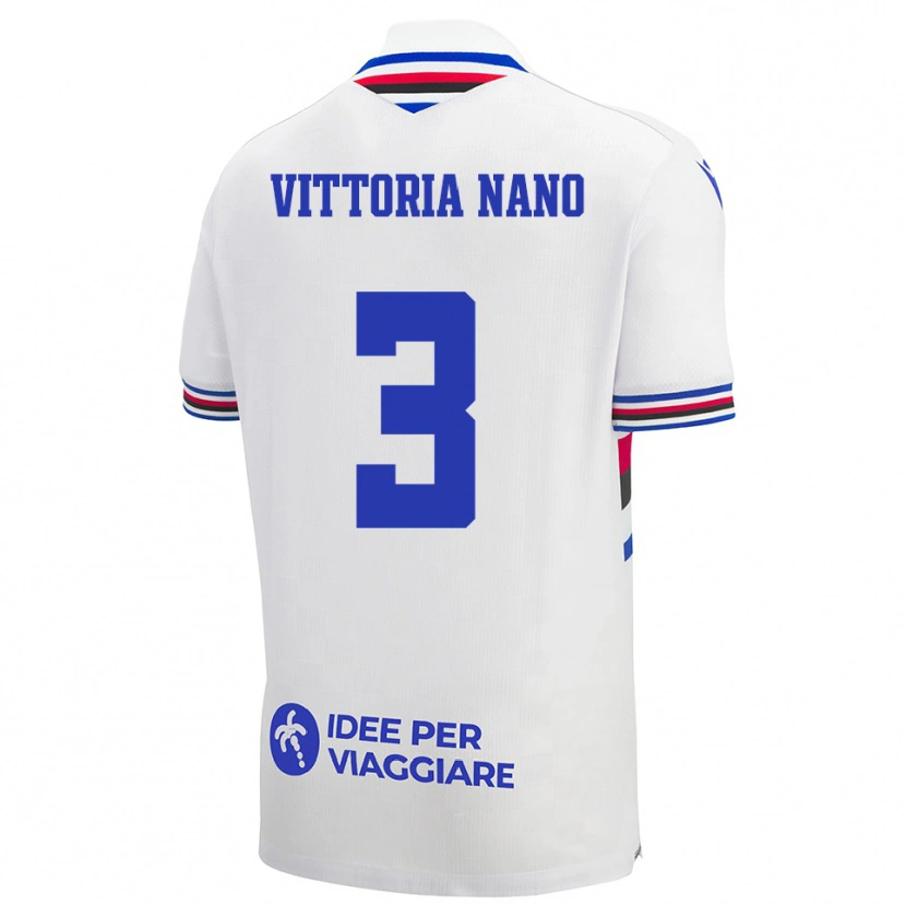 Danxen Homme Maillot Maria Vittoria Nano #3 Blanc Bleu Rouge Tenues Extérieur 2025/26 T-Shirt