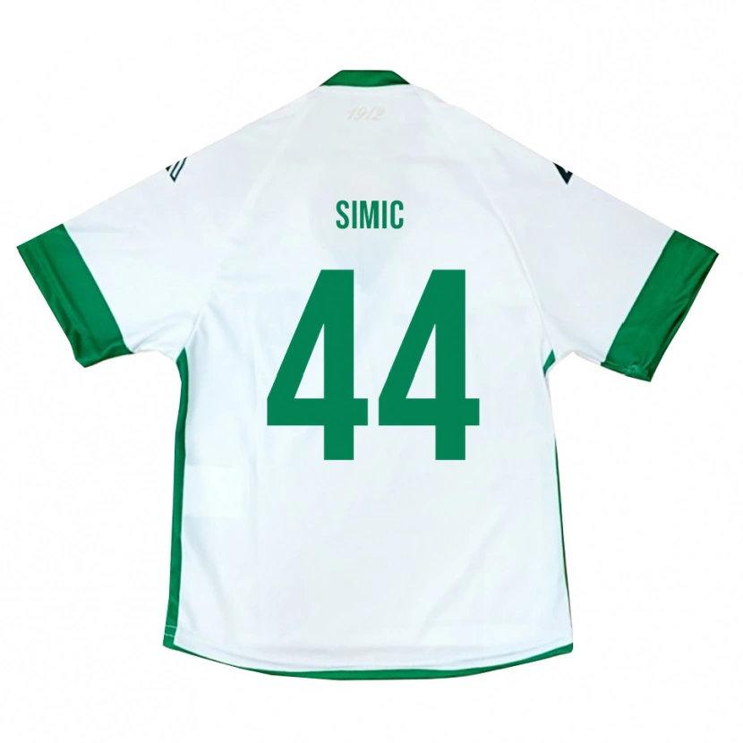 Danxen Homme Maillot Lorenco Simic #44 Blanc Vert Bleu Tenues Extérieur 2025/26 T-Shirt