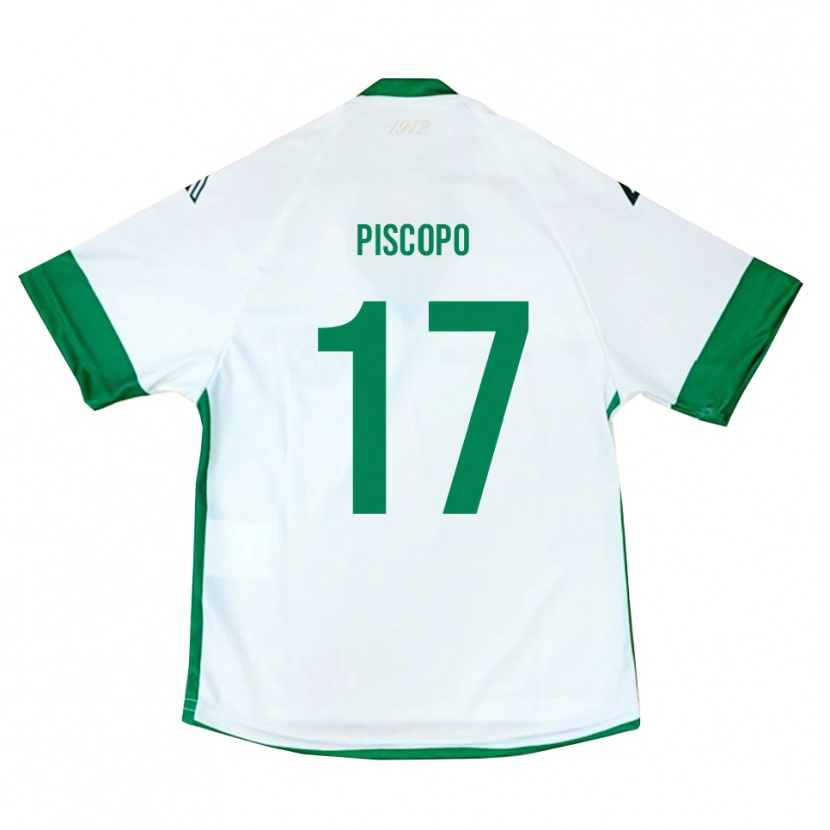 Danxen Homme Maillot Francesco Piscopo #17 Blanc Vert Bleu Tenues Extérieur 2025/26 T-Shirt