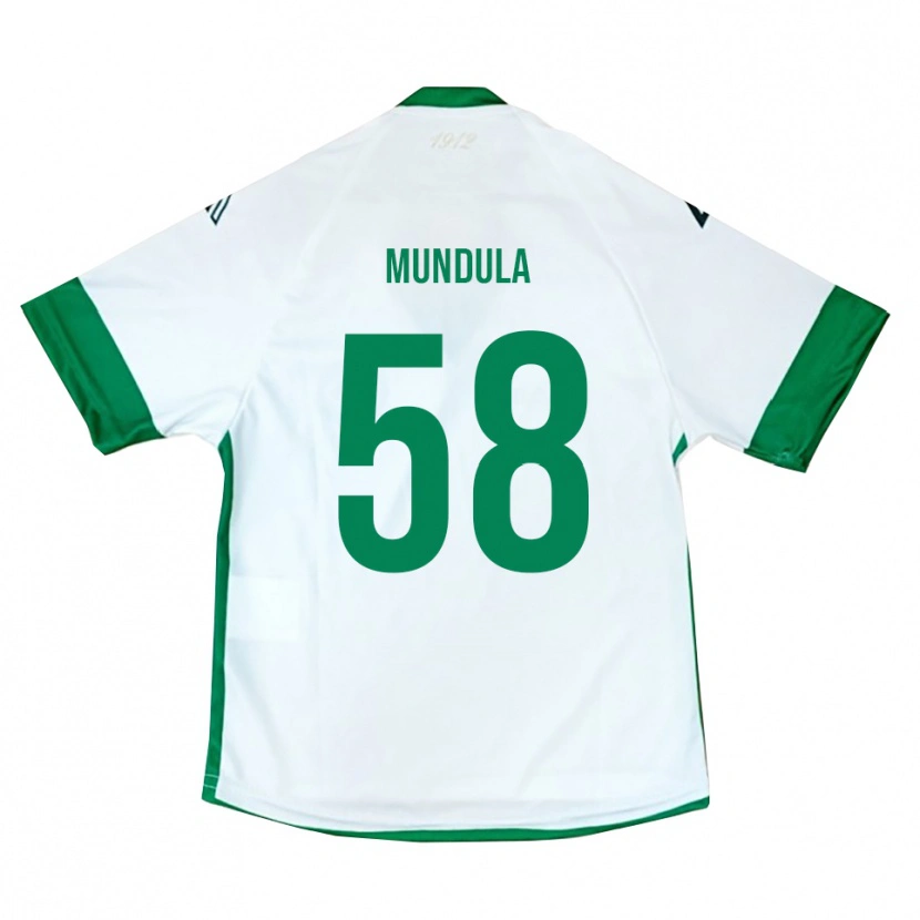 Danxen Homme Maillot Ciro Mundula #58 Blanc Vert Bleu Tenues Extérieur 2025/26 T-Shirt