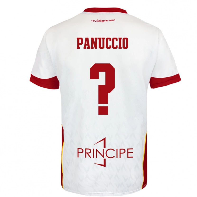 Danxen Homme Maillot Giovanni Panuccio #0 Blanc Rouge Tenues Extérieur 2025/26 T-Shirt