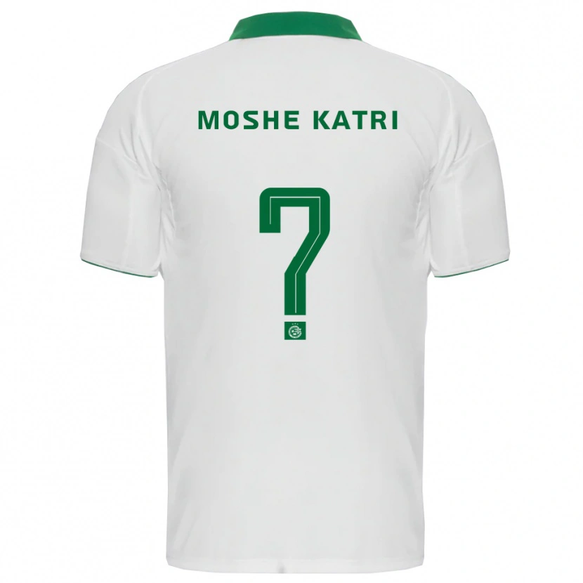 Danxen Homme Maillot Roy Moshe Katri #0 Blanc Vert Tenues Extérieur 2025/26 T-Shirt