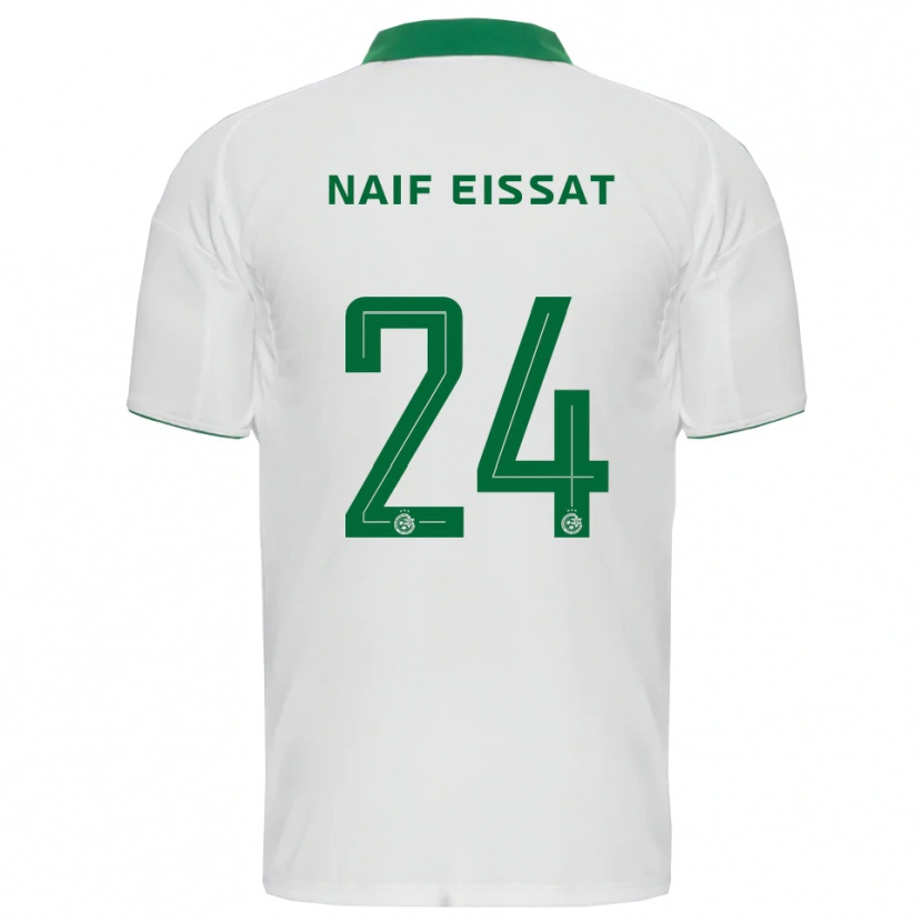 Danxen Homme Maillot Lisav Naif Eissat #24 Blanc Vert Tenues Extérieur 2025/26 T-Shirt