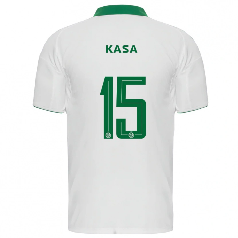 Danxen Homme Maillot Lior Kassa #15 Blanc Vert Tenues Extérieur 2025/26 T-Shirt
