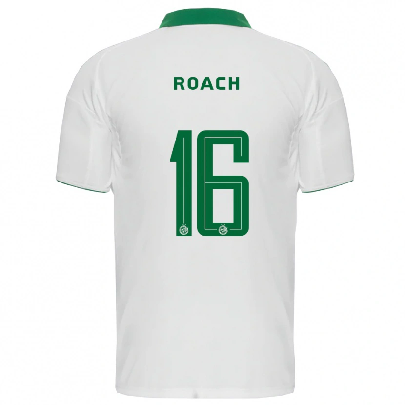Danxen Homme Maillot Ilay Roach #16 Blanc Vert Tenues Extérieur 2025/26 T-Shirt