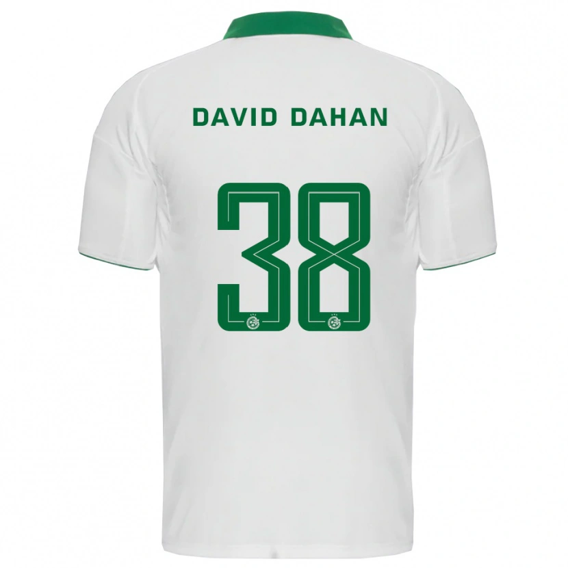Danxen Homme Maillot Omer Dahan #38 Blanc Vert Tenues Extérieur 2025/26 T-Shirt