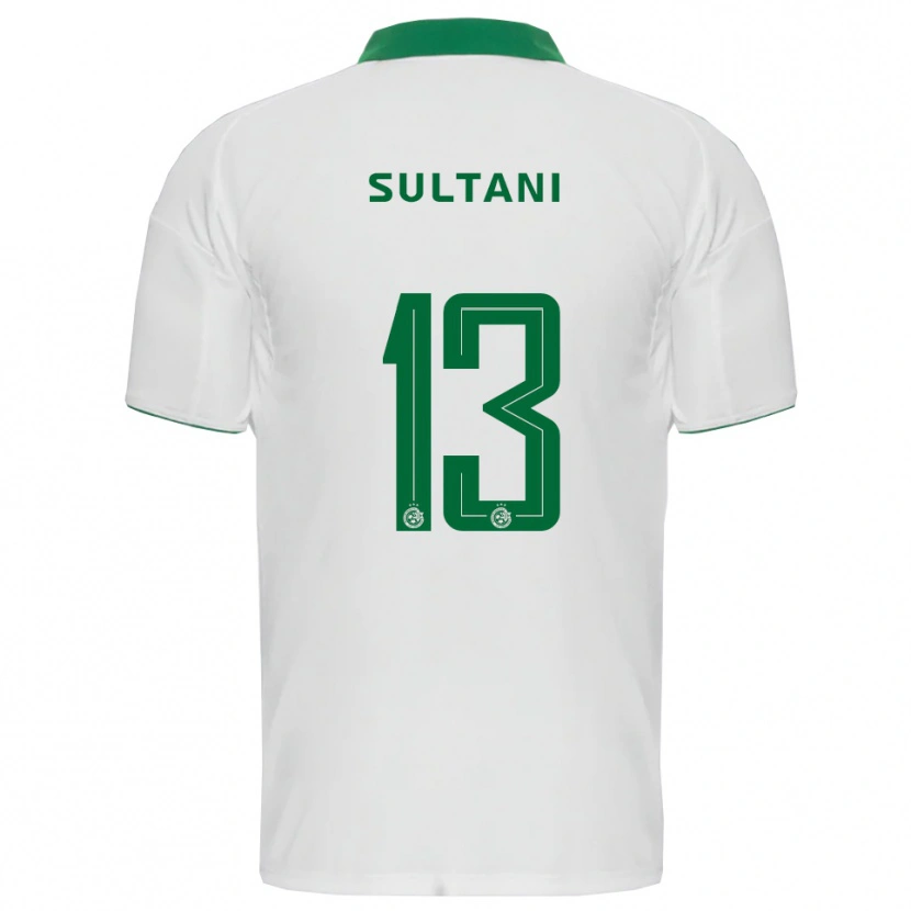 Danxen Homme Maillot Tomás Sultani #13 Blanc Vert Tenues Extérieur 2025/26 T-Shirt