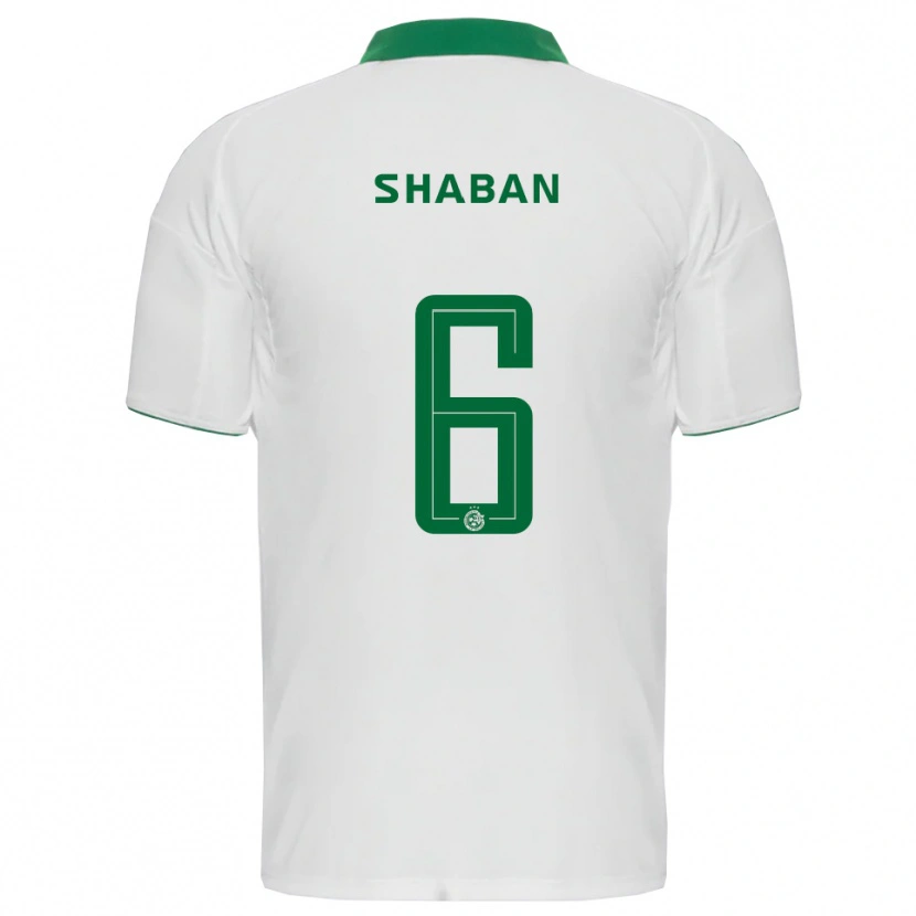 Danxen Homme Maillot Loay Shaban #6 Blanc Vert Tenues Extérieur 2025/26 T-Shirt