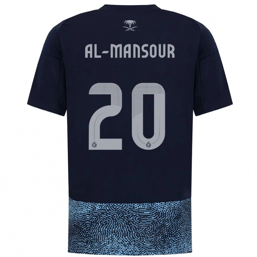Danxen Homme Maillot Hamad Al-Mansour #20 Marine Bleu Ciel Tenues Extérieur 2025/26 T-Shirt