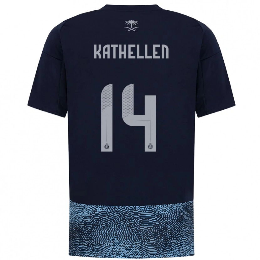 Danxen Homme Maillot Kathellen Sousa Feitoza #14 Marine Bleu Ciel Tenues Extérieur 2025/26 T-Shirt