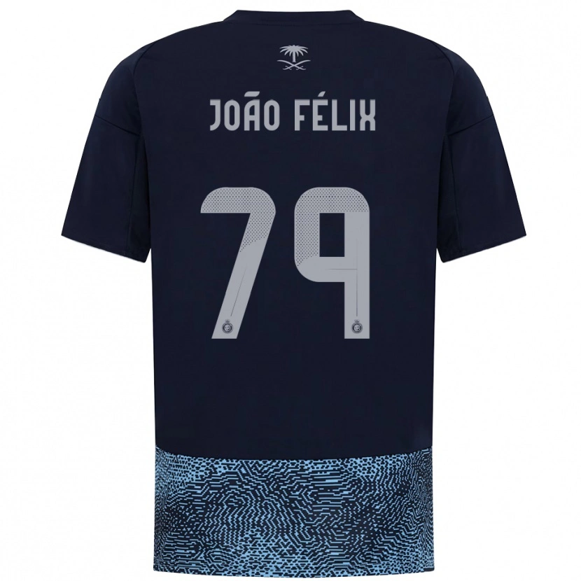 Danxen Homme Maillot João Félix #79 Marine Bleu Ciel Tenues Extérieur 2025/26 T-Shirt