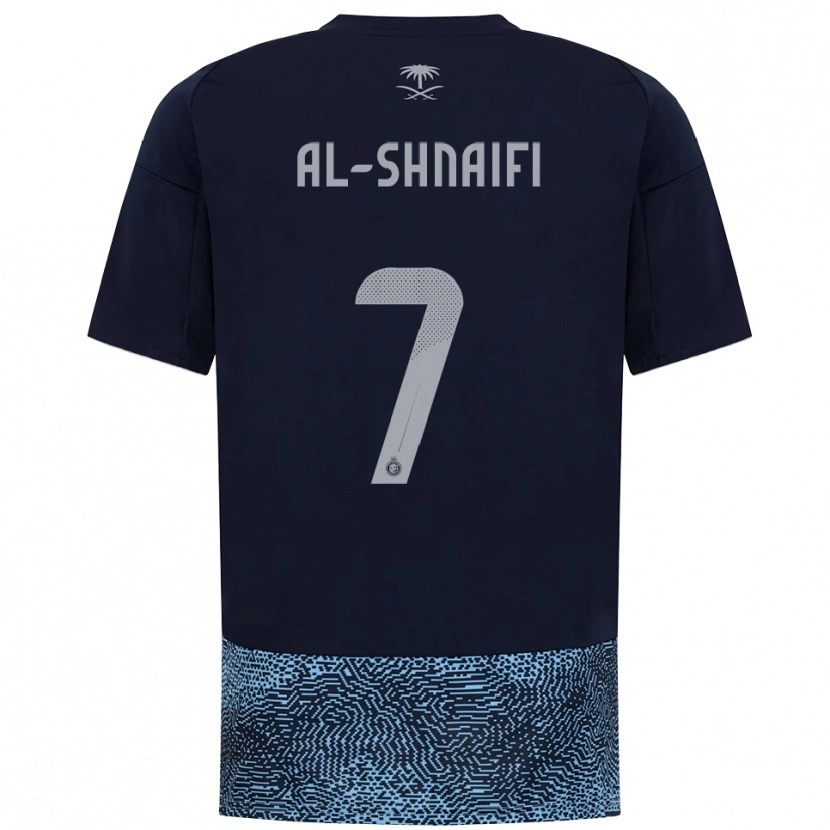 Danxen Homme Maillot Basmah Al-Shnaifi #7 Marine Bleu Ciel Tenues Extérieur 2025/26 T-Shirt