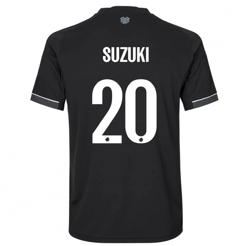 Danxen Homme Maillot Junnosuke Suzuki #20 Noir Blanc Tenues Extérieur 2025/26 T-Shirt