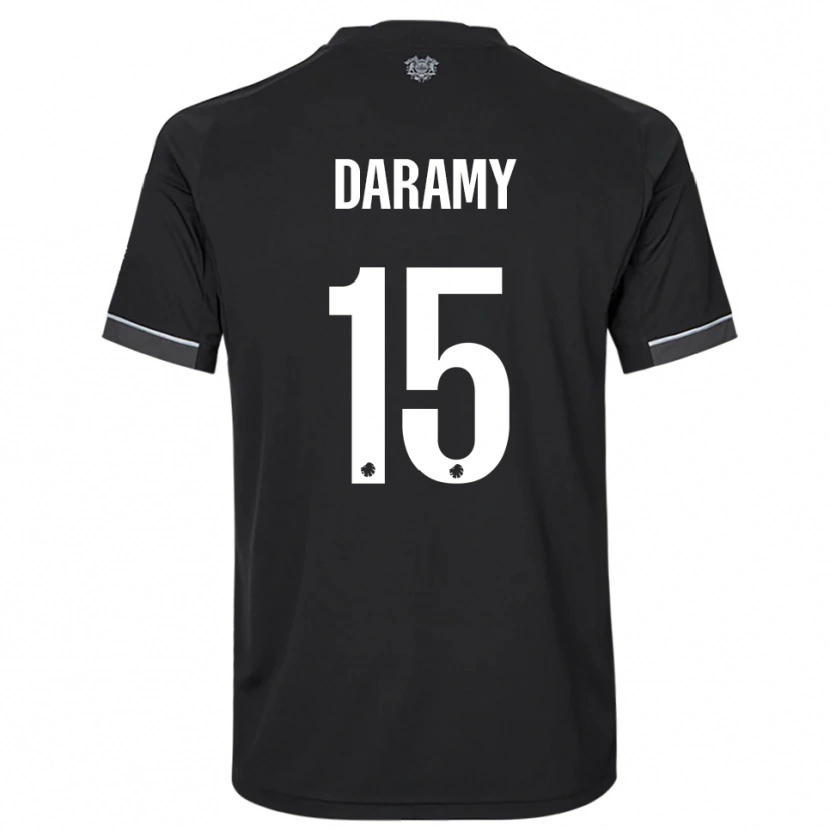 Danxen Homme Maillot Abdul Daramy #15 Noir Blanc Tenues Extérieur 2025/26 T-Shirt
