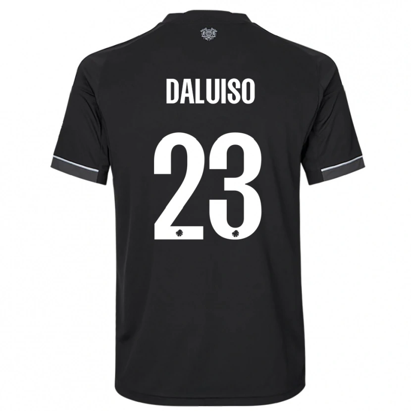 Danxen Homme Maillot Christoffer Daluiso #23 Noir Blanc Tenues Extérieur 2025/26 T-Shirt