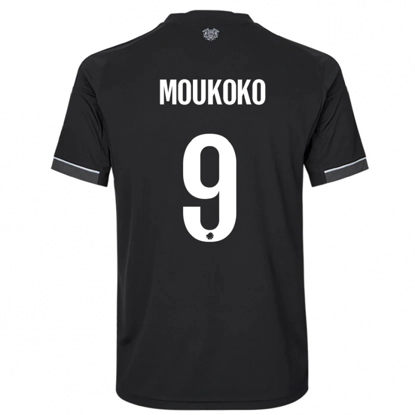 Danxen Homme Maillot Youssoufa Moukoko #9 Noir Blanc Tenues Extérieur 2025/26 T-Shirt