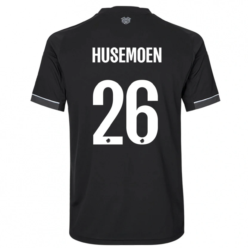 Danxen Homme Maillot Astrid Husemoen #26 Noir Blanc Tenues Extérieur 2025/26 T-Shirt