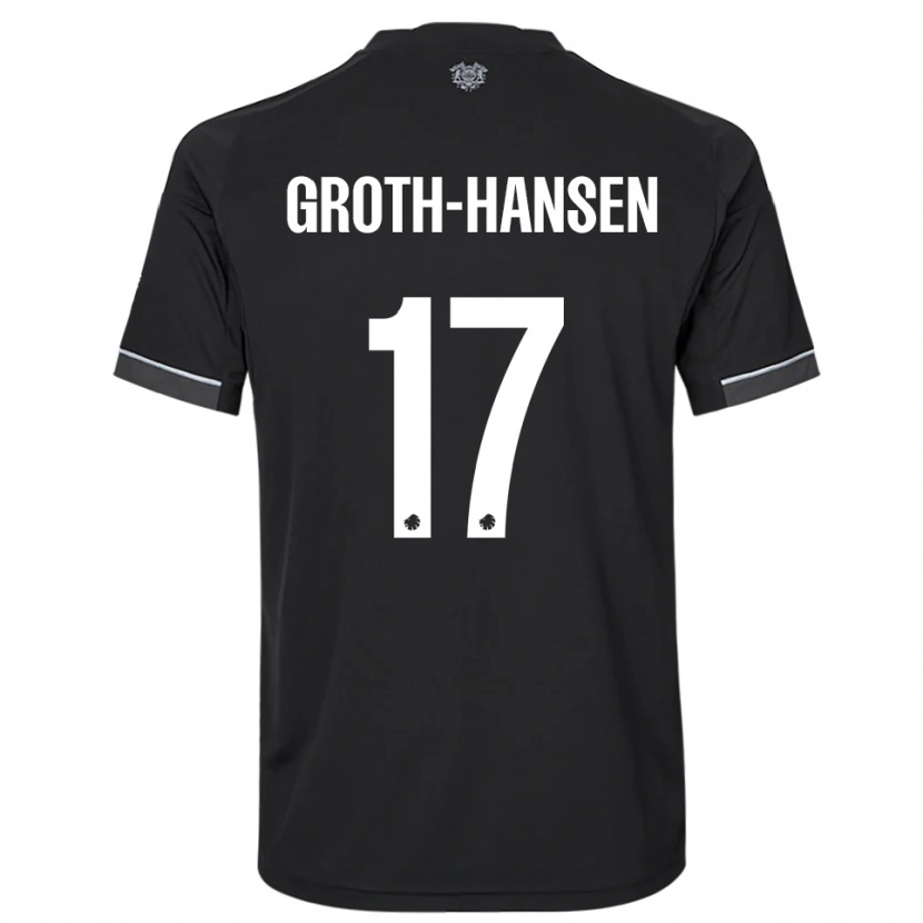 Danxen Homme Maillot Paula Groth-Hansen #17 Noir Blanc Tenues Extérieur 2025/26 T-Shirt