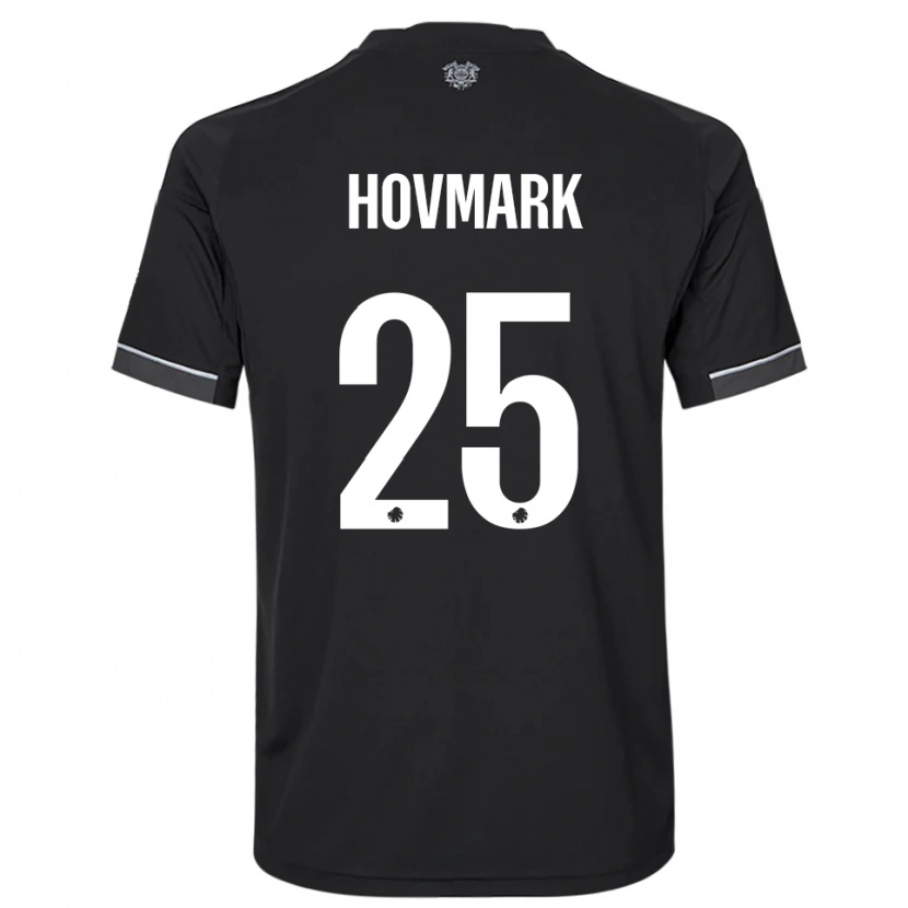 Danxen Homme Maillot Maria Hovmark #25 Noir Blanc Tenues Extérieur 2025/26 T-Shirt
