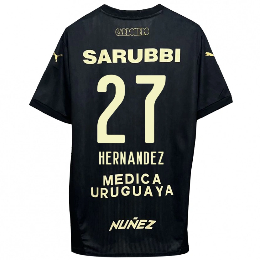 Danxen Homme Maillot Lucas Hernández #27 Noir Or Tenues Extérieur 2025/26 T-Shirt