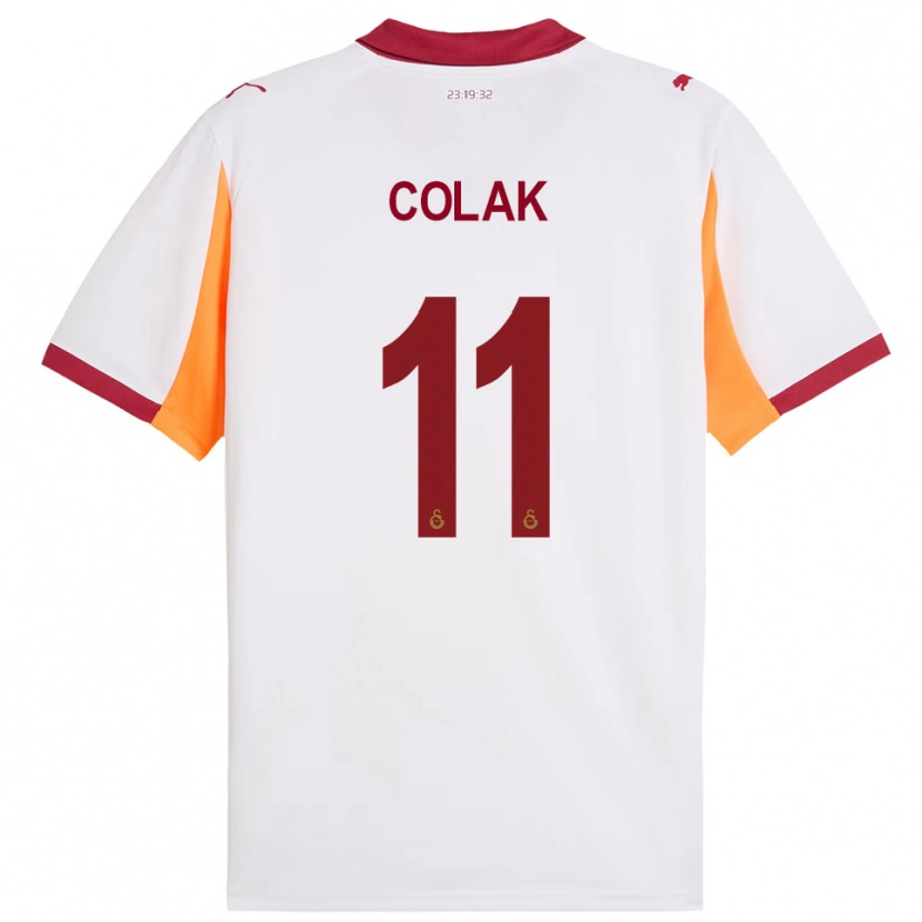 Danxen Homme Maillot Yiğit Çolak #11 Blanc Rouge Tenues Extérieur 2025/26 T-Shirt