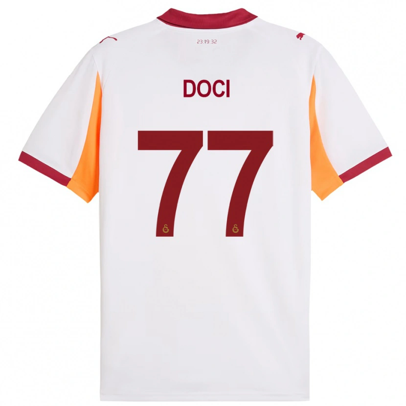 Danxen Homme Maillot Megi Doci #77 Blanc Rouge Tenues Extérieur 2025/26 T-Shirt