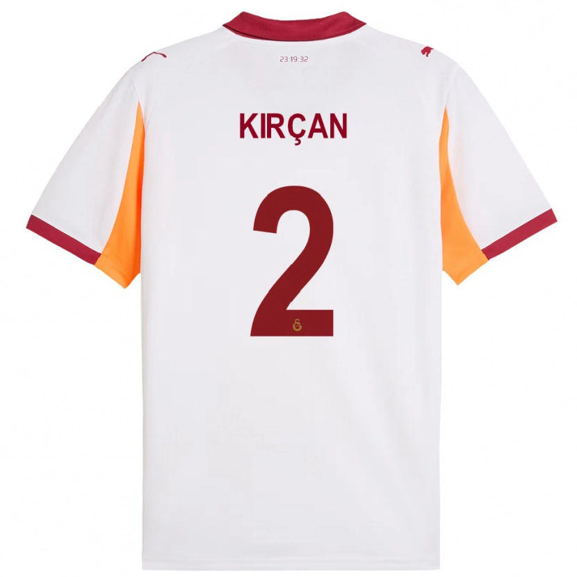 Danxen Homme Maillot Kerem Kırçan #2 Blanc Rouge Tenues Extérieur 2025/26 T-Shirt