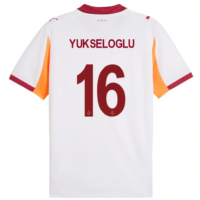 Danxen Homme Maillot Ayaz Yükseloğlu #16 Blanc Rouge Tenues Extérieur 2025/26 T-Shirt