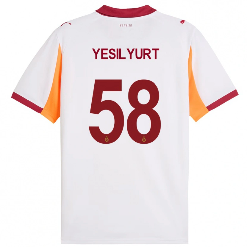 Danxen Homme Maillot Ali Yeşilyurt #58 Blanc Rouge Tenues Extérieur 2025/26 T-Shirt